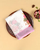 SC3971 - Linen Digital Print With Full Embroidery